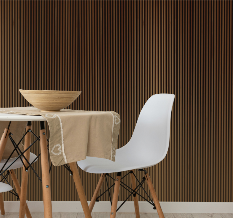 Texture pattern wallpaper striped brown design - TenStickers