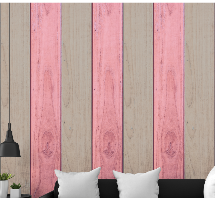 Textured Timber Panels wood wallpaper - TenStickers
