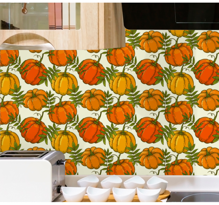 Thanksgiving pumpkin patch Wallpaper - TenStickers