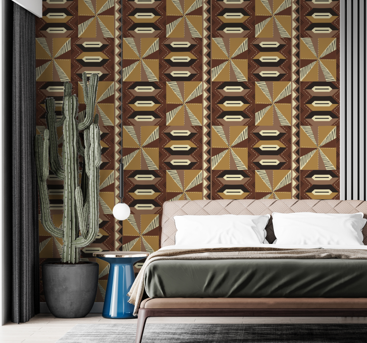 Tribal african pattern wallpaper for wall - TenStickers
