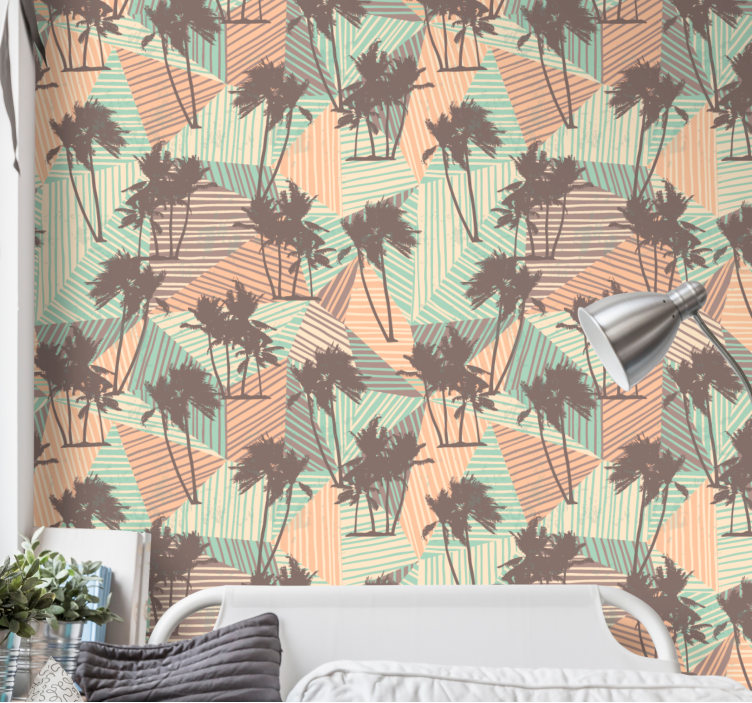 Tropical Silhouettes tree wallpaper - TenStickers