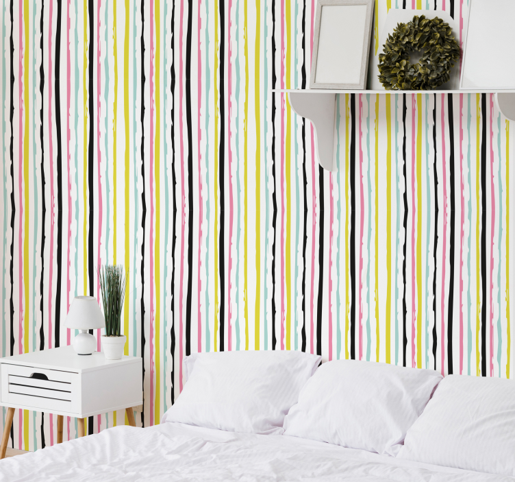 Upright Drizzling Lines vertical line wallpaper - TenStickers