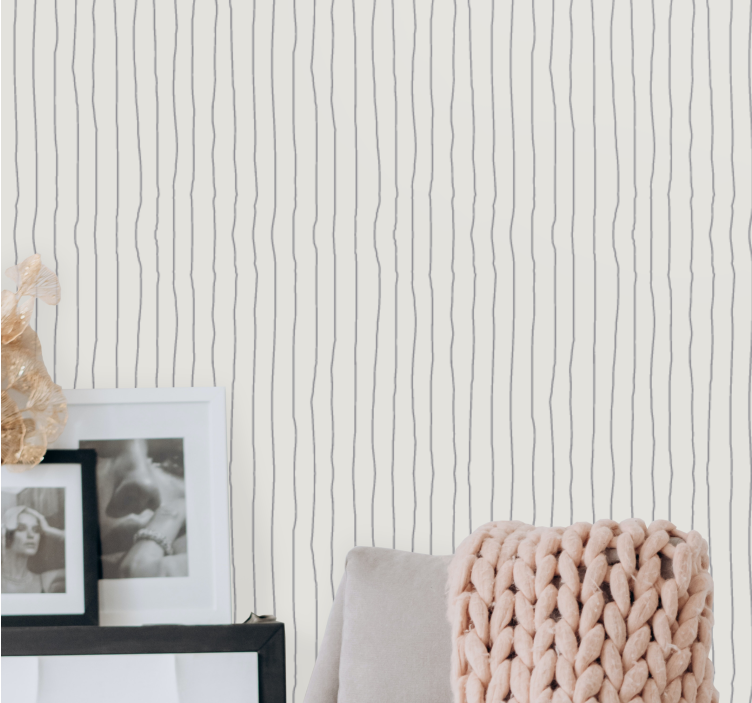 Vertical Lines horizontal striped wallpaper - TenStickers