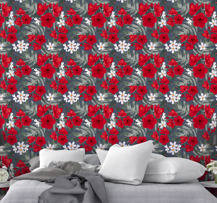 Vibrant Floral Display flower wallpaper - TenStickers