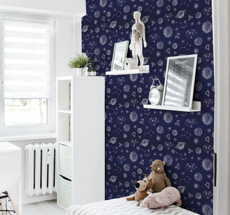 Space planets in the galaxy Childrens Wallpaper - TenStickers