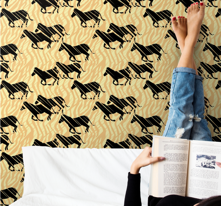 Zebra Pattern Motif animal wallpaper - TenStickers