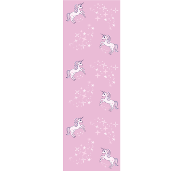 Pink starry unicorns kids wallpaper - TenStickers