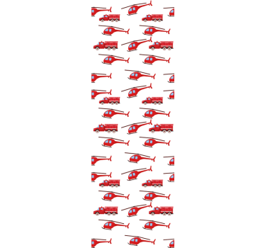 Red helicopter fun kids wallpaper - TenStickers