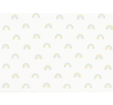 Scattered pastel rainbows kids wallpaper - TenStickers