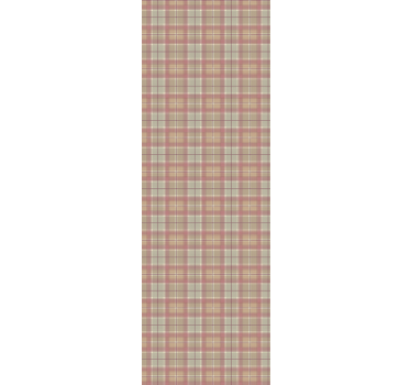 Living room wallpaper in brown tartan texture - TenStickers