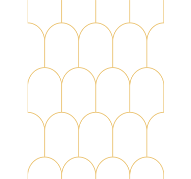 Living room wallpaper with elegant golden arches - TenStickers