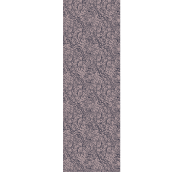 Living room wallpaper with abstract paisley design - TenStickers
