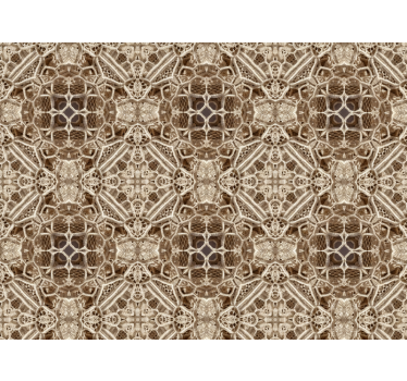 Living room wallpaper ornate lace kaleidoscope - TenStickers