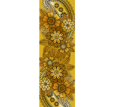 Floral ornament wallpaper in paisley indian style - TenStickers