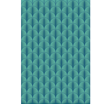 Living room wallpaper in light green and blue - TenStickers