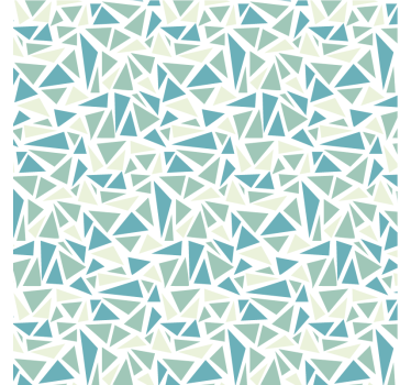 Living room wallpaper in green retro mosaic - TenStickers