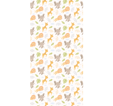 Kids wallpaper nordic minimalist safari design - TenStickers