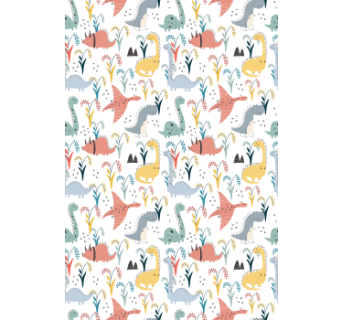 Kids wallpaper scandinavian colorful design - TenStickers