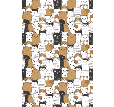 Kids wallpaper featuring amazing seamless cute dogs - TenStickers