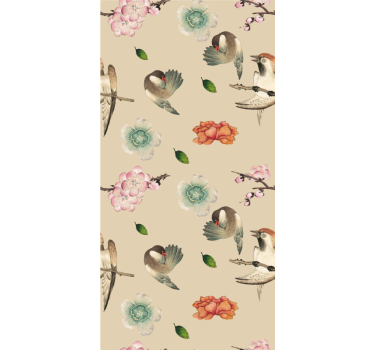 Kids wallpaper beautiful bird in duck-egg blue - TenStickers