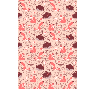 Kids wallpaper fauna pattern design - TenStickers