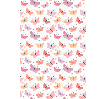 Kids wallpaper butterfly design - TenStickers