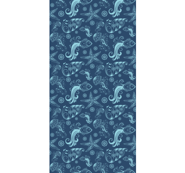 Kids wallpaper ocean fauna design - TenStickers