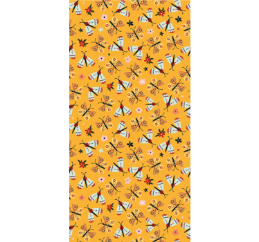 Kids wallpaper yello traditional design - TenStickers