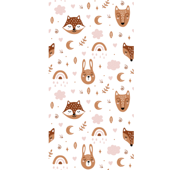 Kids wallpaper woodland animals - TenStickers