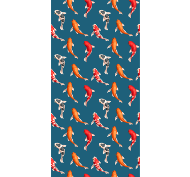 Kids wallpaper koi fish design - TenStickers
