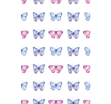 Kids wallpaper blue and pink wings design - TenStickers