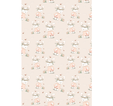 Kids wallpaper cute bunny designs - TenStickers