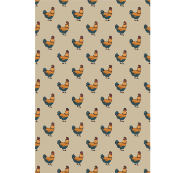 Kids wallpaper charming rooster design - TenStickers