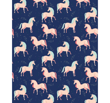 Kids wallpaper enchanted unicorns design - TenStickers