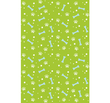 Kids wallpaper paw print design - TenStickers