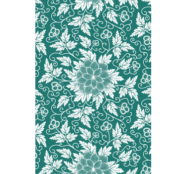 Living room wallpaper with vintage floral design - TenStickers