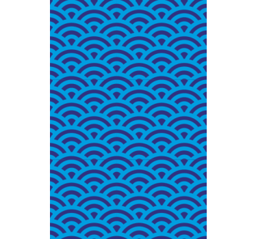 Living room wallpaper curved wave design - TenStickers