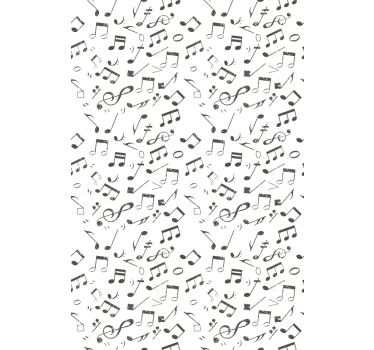 Kids wallpaper musical notes flow - TenStickers