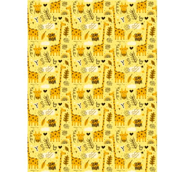 Kids wallpaper yello savannah design - TenStickers
