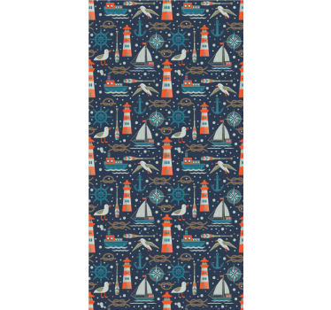 Kids wallpaper nautical adventure theme - TenStickers