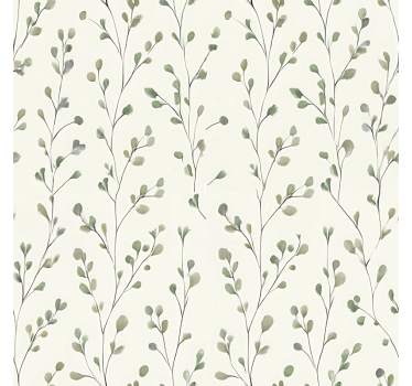 Tiny floral living room wallpaper - TenStickers