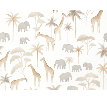 Kids wallpaper savannah children - TenStickers