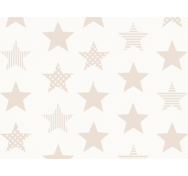 Kids star pattern kids wallpaper - TenStickers