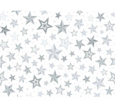 Kids wallpaper silver star design - TenStickers