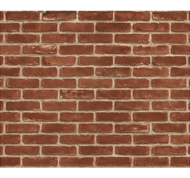 Living room wallpaper red brick pattern - TenStickers