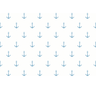 Kids wallpaper blue anchor design - TenStickers