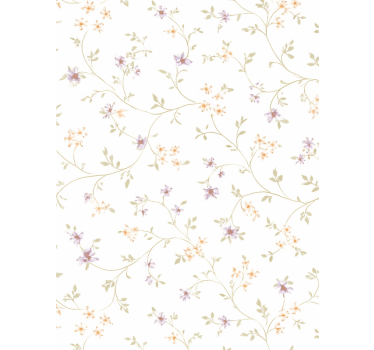 Kids wallpaper simple floral pattern - TenStickers