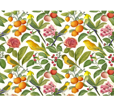 Living room wallpaper exotic jungle design - TenStickers