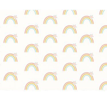 Kids wallpaper simple rainbow design - TenStickers