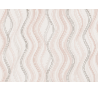 Kids wallpaper light grey and pink watercolor lines - TenStickers